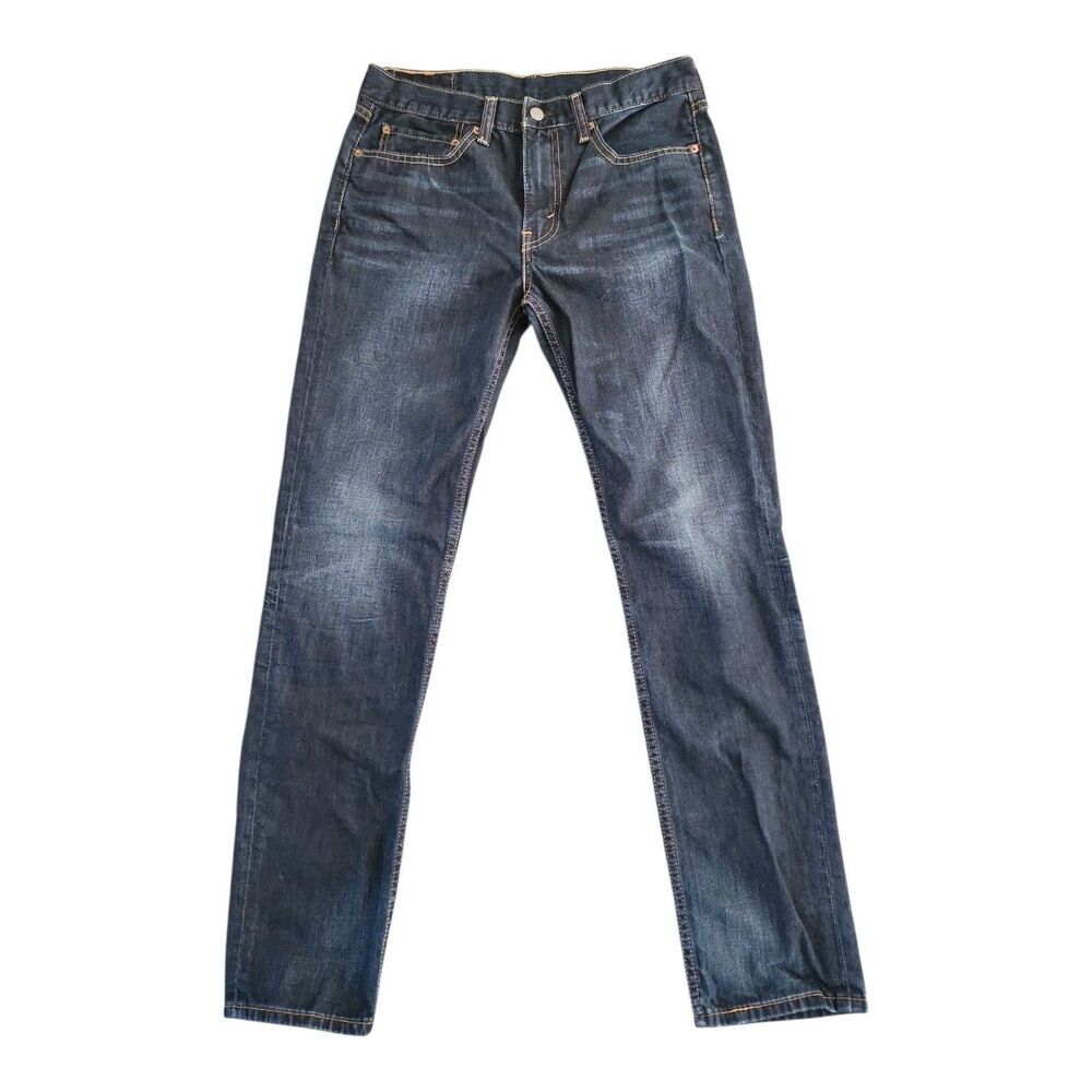 Levi's 511 Slim Fit Jeans Mens 32x34 Blue Dark Wash Denim Mid Rise "irregular"